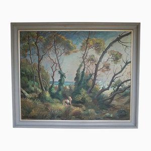French Artist, Women Bathing, Oil on Canvas, 1920s