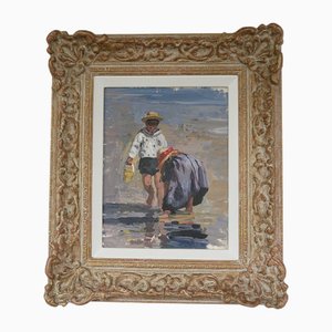 Sherree Valentine-Daines, Children on the Beach, Oil on Canvas