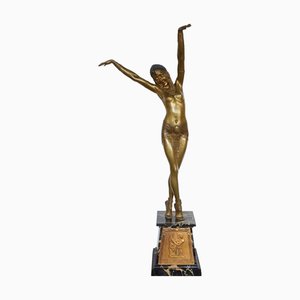 Demetre Chiparus, Art Deco Egyptian Dancer, 1920s-1940s, Bronze & Marble
