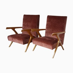 Set of Mid-Century Armchairs attributed to Antonio Gorgone, 1950s