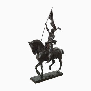Scultura Jeanne Darc in bronzo di Emmanuel Fremiet