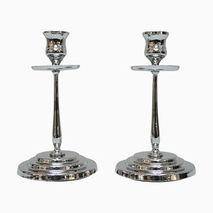 Art Deco Candlesticks, 1930s, Set of 2