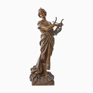 Emmanuel Villanis, Sappho, 1890s-1910s, Bronze