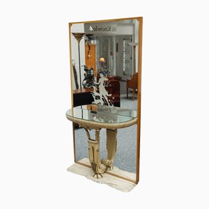 Art Deco Mirrored Console from Fontana Arte, 1930s