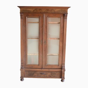Antique Walnut Art Deco Bookcase.