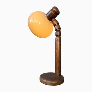 Vintage Wooden Mushroom Table Lamp from Steinhauer