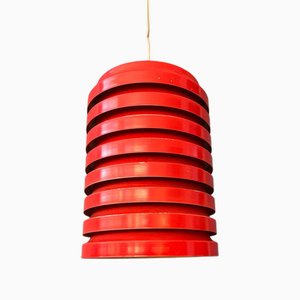Lampe à Suspension Mid-Century Rouge, Danemark