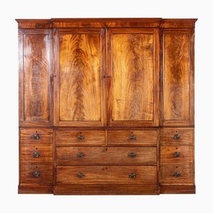 Plancha de lino inglesa grande de caoba, década de 1880
