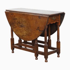 English Oak Gateleg Folding Table, 18th Century