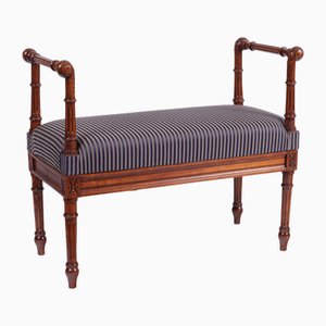 Walnut Bench, France, 1880s