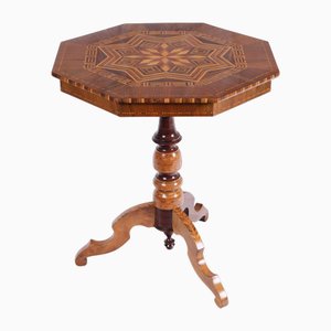 Small Octagonal Salon Table in Walnut, 1860s