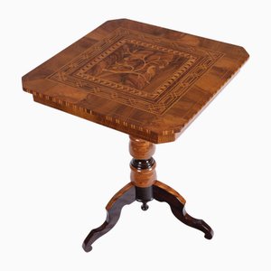 Small Salon Table Lombardy in Walnut, 1860s