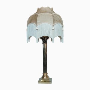 Grande Lampe de Bureau Édouardienne en Laiton