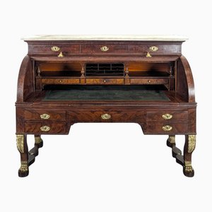 Empire Brown Cylinder Desk