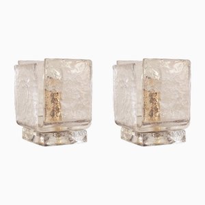 Table Lamps in Clear Murano Glass, Italy, Set of 2