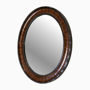 Oval Wall Mirror in Softwood Frame, Early 20th Century
