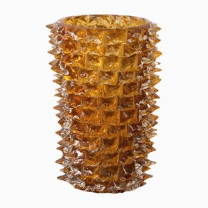Grand Vase Rostrato en Verre de Murano Ambré, Italie