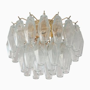 Italian Flush Lamp in Murano Glass Polyhedron, 1990s