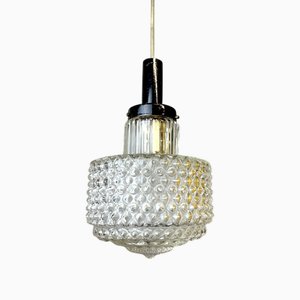 Petite Lampe à Suspension Mid-Century Moderne en Verre, Portugal, 1960s