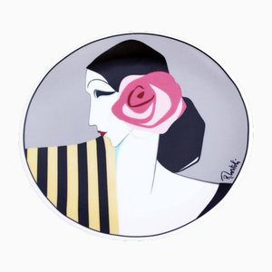 Piatto Art Déco di Roberto Tortoli, anni '60