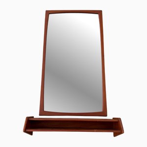 Espejo de pared modelo 106 con estantería de Aksel Kjersgaard. Juego de 2