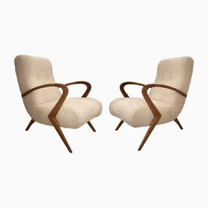 Set of Bouclé Armchairs by Paolo Buffa, Italy, 1950s