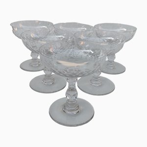 Champagnergläser aus Kristallglas von Baccarat, 1920er, 6 . Set
