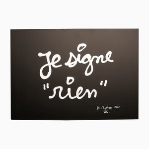Ben Vautier, I Sign Nothing, Aluminum & Acrylic, 2016