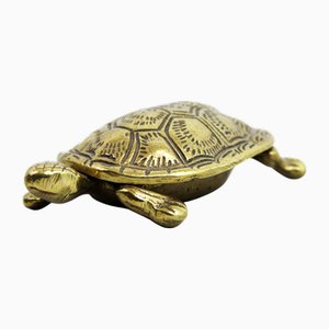 Vintage Brass Turtle Ashtray, 1960s