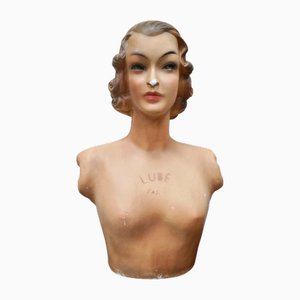 Vintage Mannequin Lubé Paris Bust, 1930