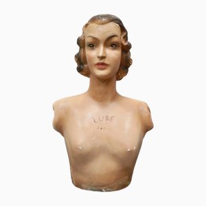 Vintage Mannequin Lubé Paris Bust, 1930