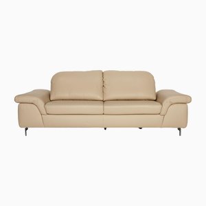 3-Seater Sofa in Cream Leather from Willi Schillig