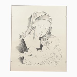 Barrè, Madonna mit Kind, Lithographie, 1970er
