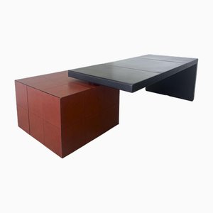 Bureau Cube CEO en Cuir de Poltrona Frau, Début 2000s