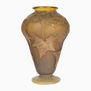 Antique Art Nouveau Nancy Pâte De Verre Vase from Daum, 1900