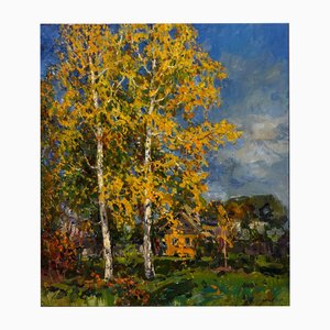 Leonid Vaichilia, Goldener Herbst, Ölgemälde, 1990er