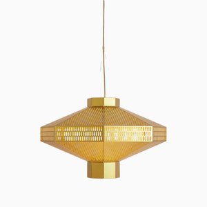 Ma-Rock T Me Golden Suspension Lamp by Jaime Hayson for Parachilna
