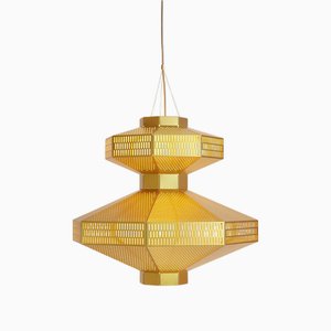 Ma-Rock T Gr Golden Suspension Lamp by Jaime Hayson for Parachilna