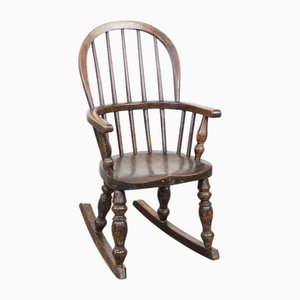 English Windsor Children's Rocking Chair, Early 19th Century