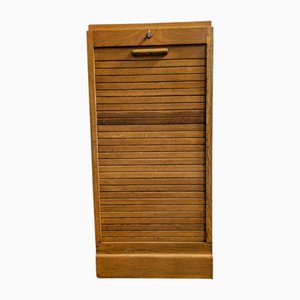 Classeur d'Archives de Classification Mobile Antique en Chêne avec Serrandina, France, Début des années 1900