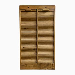 Doppelter Archivschrank mit Fensterladen aus Eiche, Frankreich, 1930er