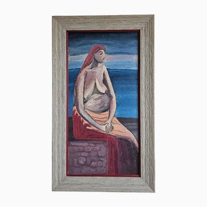 Huile sur Carton Uros Toskovic, Sirène, 1957