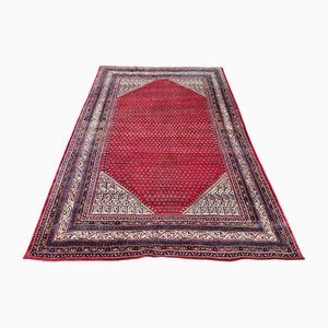 Tapis Mir Vintage Tissé Main en Laine Bordeaux, 1950s