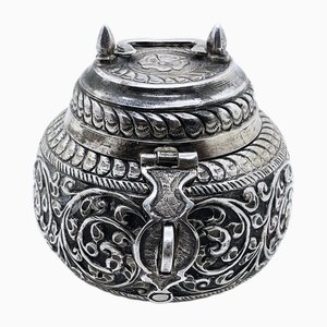 Late 19th Century Antique Indian Silver Paan Dan Betel Box