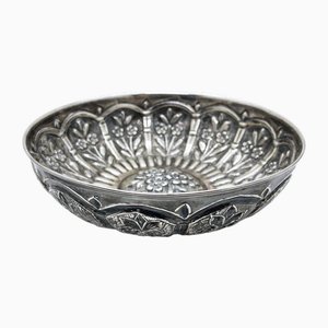 Antique Turkish Silver Hammam Bath Embossed Bowl