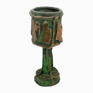 Armando Riva, Holy Grail Sculpture, Painted Bronze