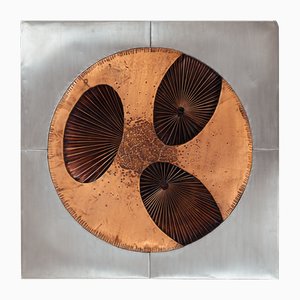 Brutalist Mixed Metal Artwork by Sammy Tsui, 1960s