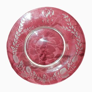 Piatto in vetro, XVIII secolo, della Real Fábrica de Cristales de La Granja de San Ildefonso