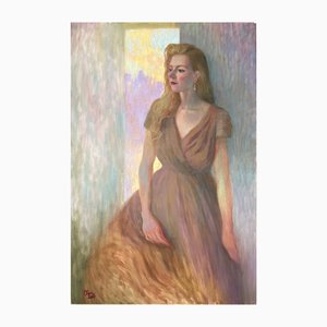 Elina Arbidane, Large Portrait of Woman, 2017, Oil on Canvas