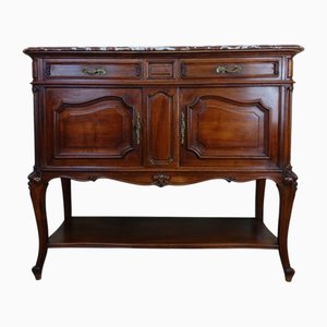 Louis Xv Style Sideboard in Walnut with Projection Facade, 1880